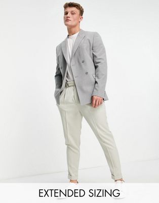 ASOS DESIGN skinny double breasted suit jacket in mid grey - ASOS Price Checker