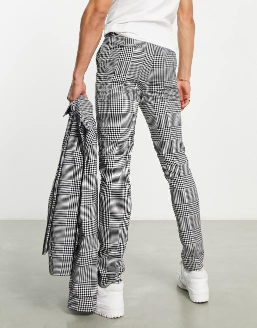 Black and outlet white gingham pants