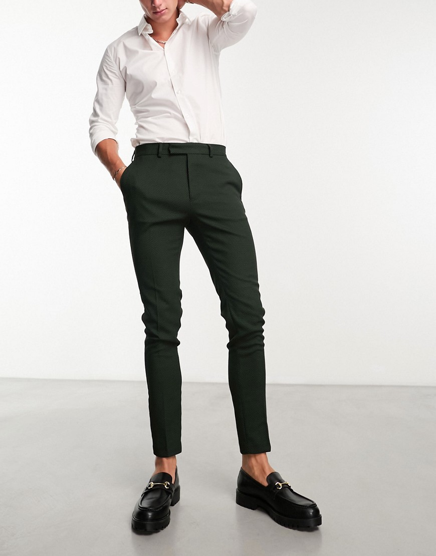 skinny dressy pants in mid gray texture
