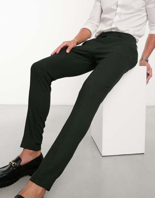 Women Grey Textured Formal Regular Fit Trousers