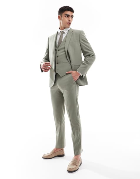 ASOS DESIGN – Skinny-Fit-Anzug in Khaki - view 1
