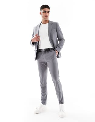 ASOS DESIGN – Skinny-Fit-Anzughose in Anthrazit mit Vier-Wege-Stretch - view 1
