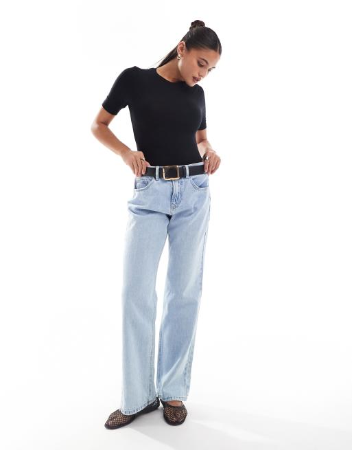 ASOS DESIGN - Skinny-fit bodysuit in T-shirtlook in zwart, 3 van 4