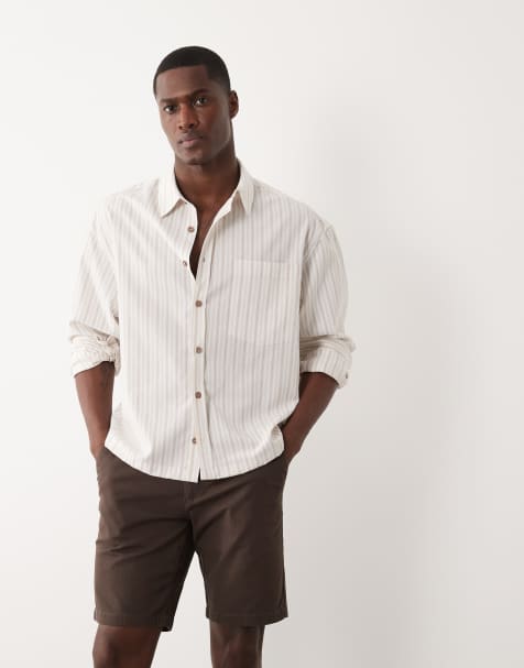 ASOS DESIGN skinny fit chino shorts in brown - view 1