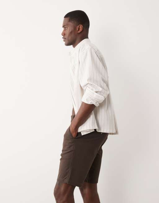 ASOS DESIGN skinny fit chino shorts in brown, 3 of 5