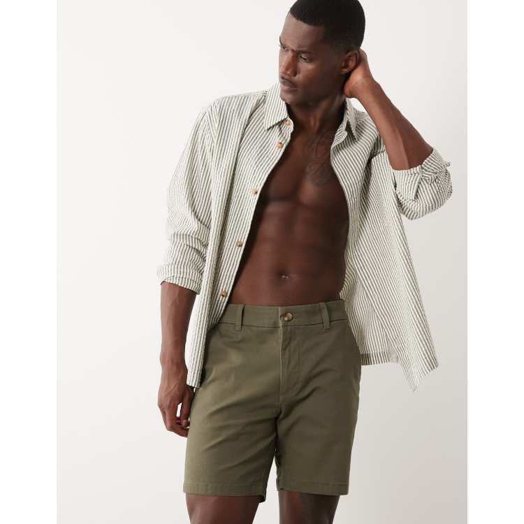 chino dress shorts Mens Tailored Athlete Navy Muscle Fit Stretch 32 Take the feeling of your favorite chinos with you everywhere in our summer Men's IZOD 9.5-in. Soft Touch