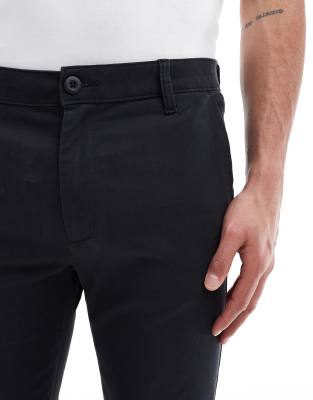 Asos Design Skinny Fit Chinos In Black