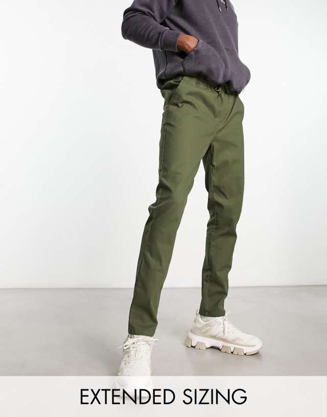 ASOS DESIGN skinny fit chinos in dark khaki