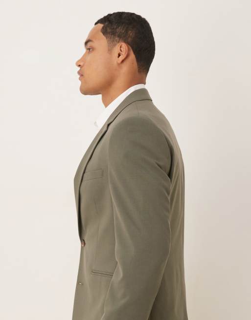 ASOS DESIGN - Skinny-fit colbert in kaki, 4 van 5