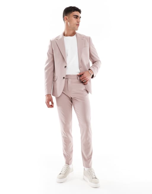 ASOS DESIGN - Skinny-fit colbert met stretch in vier richtingen in lichtbruin, 2 van 5