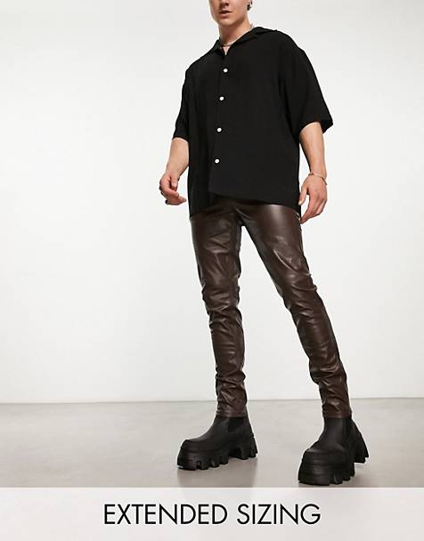Skinny fit jean in ecru snake print leather look ASOS Herren Kleidung Hosen & Jeans Jeans Skinny Jeans 