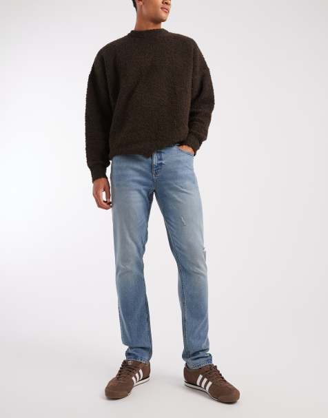ASOS DESIGN skinny fit jeans in vintage mid wash blue
