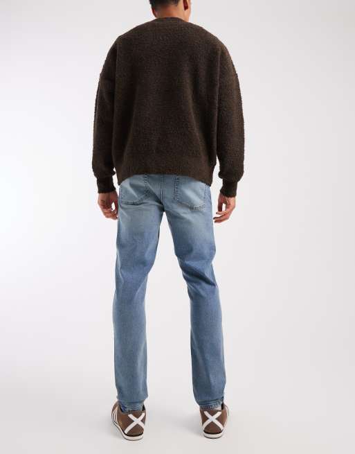 ASOS DESIGN skinny fit jeans in vintage mid wash blue, 3 of 5