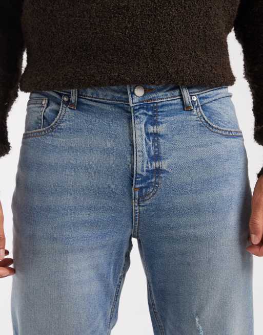 ASOS DESIGN skinny fit jeans in vintage mid wash blue, 4 of 5