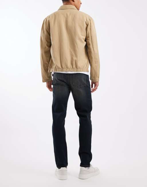 ASOS DESIGN skinny fit jeans with tint in dark wash blue, 3 of 5