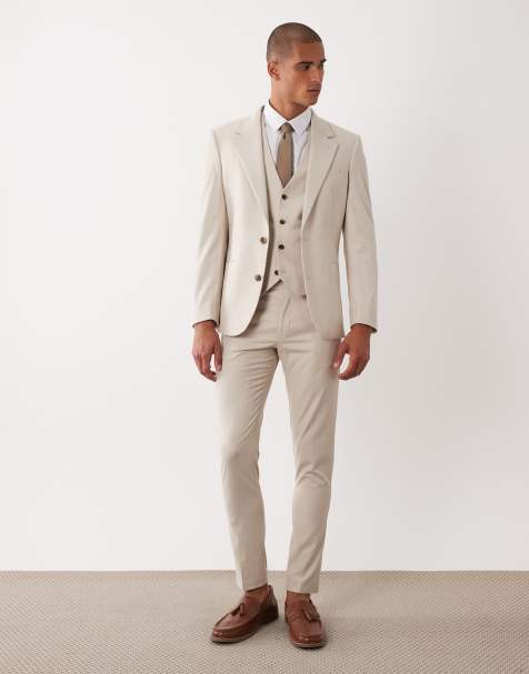 ASOS DESIGN - Skinny-fit pak in beige - view 1