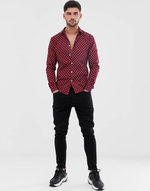 ASOS DESIGN relaxed t-shirt with polka dot print