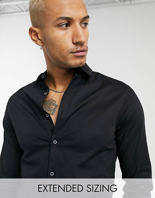Shirts skinny fit shirt in black 