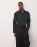 [ASOS DESIGN] ASOS DESIGN skinny fit shirt in deep pine green XL DEEP PINE GREEN