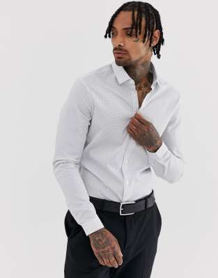 skinny fit white shirt