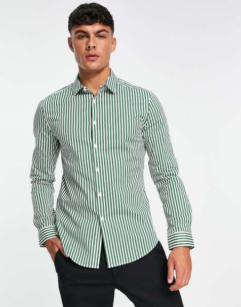 Men s Shirts Casual White Check Shirts ASOS