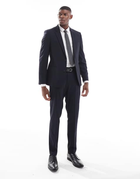 ASOS DESIGN skinny fit suit in navy - view 1