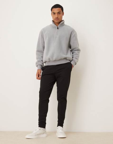 ASOS DESIGN skinny fit sweatpants in black - view 1