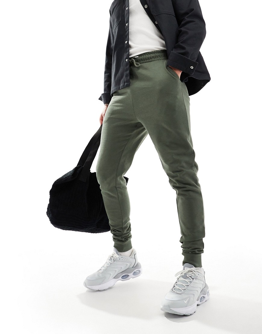 Asos Design Skinny Fit Sweatpants In Green
