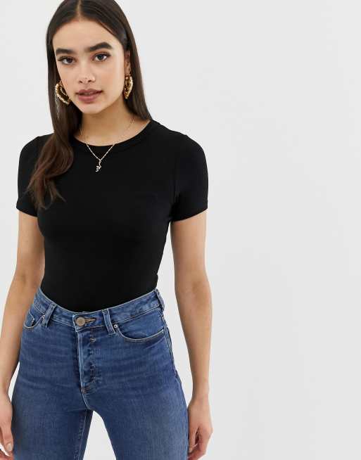 Black cheap shirt bodysuit