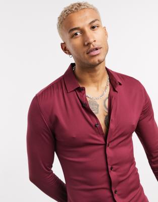 asos burgundy shirt