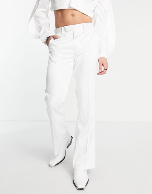 ASOS Flare Suit Pants in White for Men