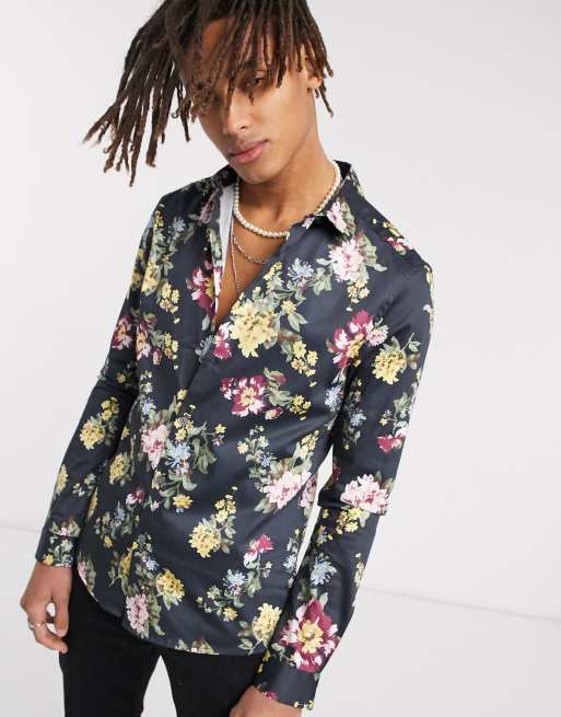 floral shirt with jacket