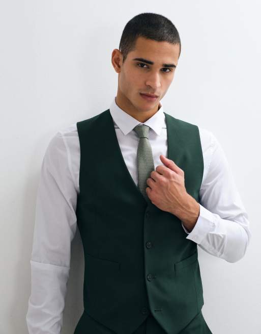 ASOS DESIGN - Skinny-fit pak in donkergroen, 3 van 4
