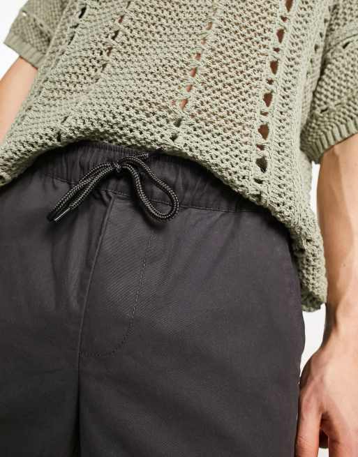 ASOS DESIGN - Skinny, halflange chinoshort in zwart met wassing , 3 van 4