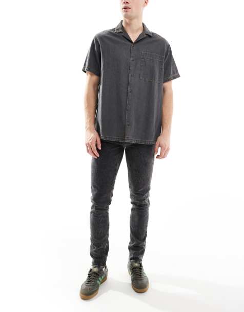 ASOS DESIGN - Skinny-jeans i kraftig, sort vask - view 1