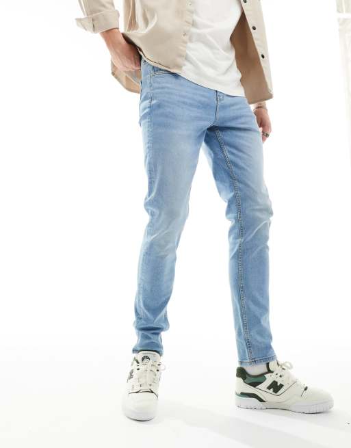 ASOS DESIGN - Skinny-jeans i lys vintage-blå