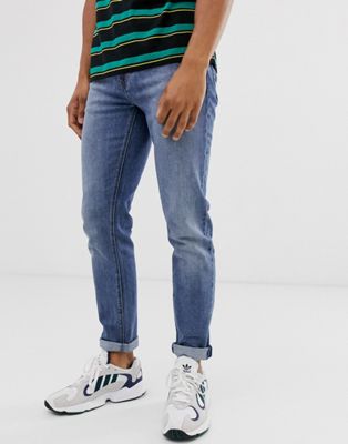 ASOS DESIGN – Skinny jeans i mellanblå, klassisk tvätt