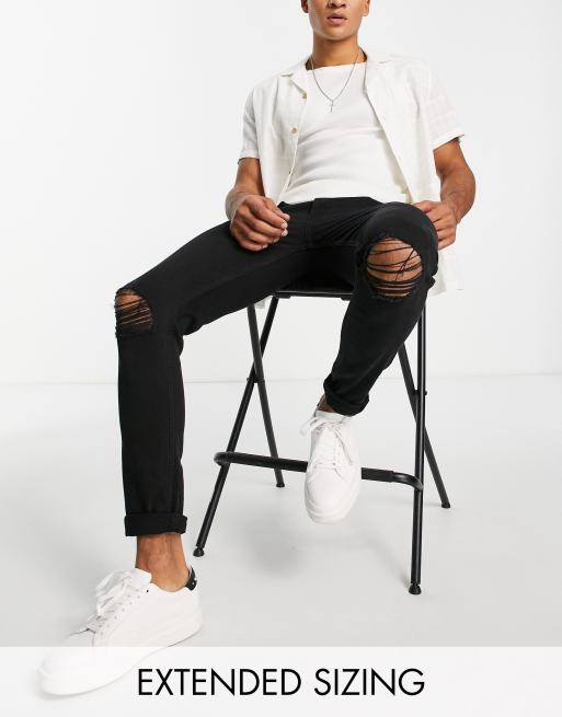 Asos black outlet skinny jeans mens