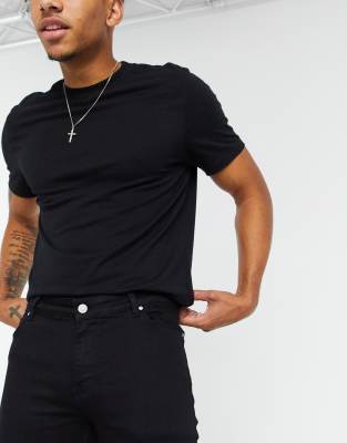 asos black skinny jeans mens