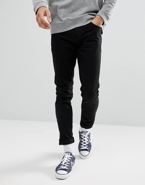 asos mens black jeans