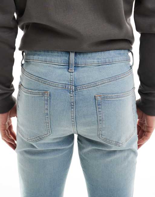 ASOS DESIGN - Skinny jeans in blauw met lichte wassing en tint , 4 van 5