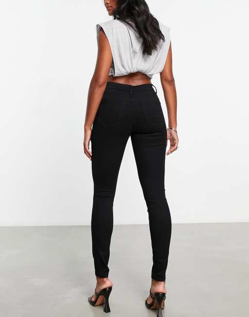 ASOS DESIGN skinny jeans in clean black