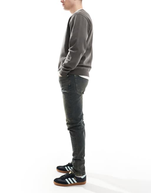 ASOS DESIGN - Skinny jeans in donkerblauwe wassing met tint, 3 van 5
