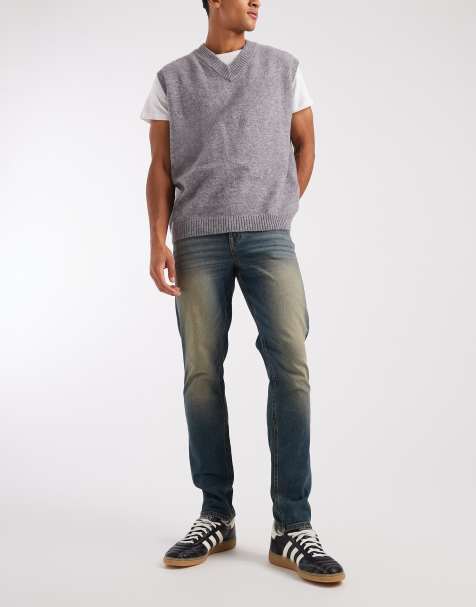 ASOS DESIGN - Skinny jeans in donkerblauwe wassing met tint - view 1