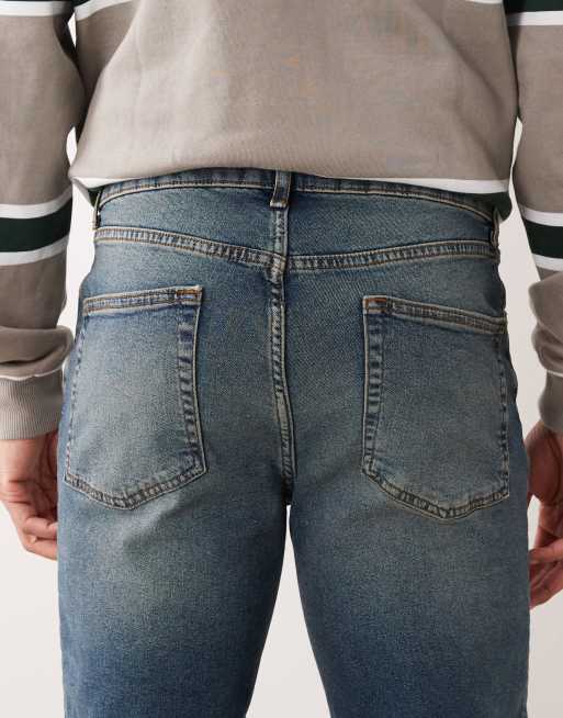 ASOS DESIGN - Skinny jeans in donkerblauwe wassing met tint, 4 van 5