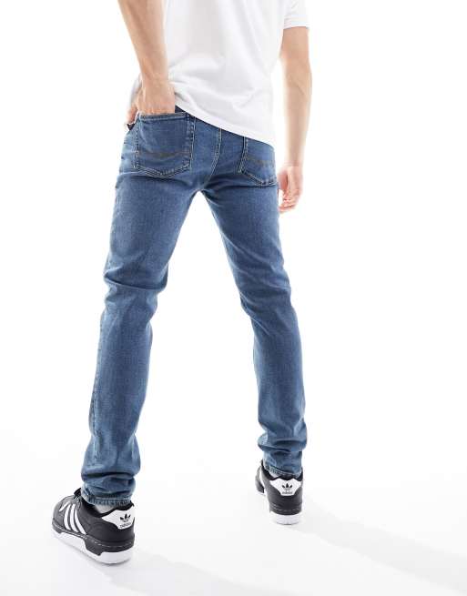 Mid-Wash Skinny Fit Jeans