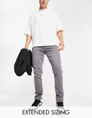 ASOS DESIGN skinny jeans in grey