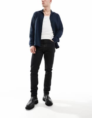 skinny jeans in indigo wash-Blue