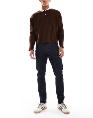 ASOS DESIGN skinny jeans in indigo-Blue