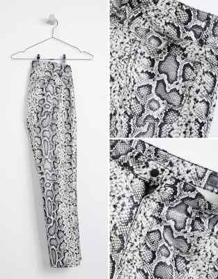 snakeskin skinny jeans